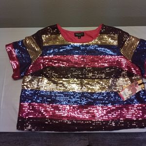 Sequin crop top